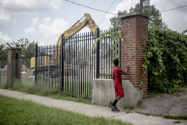 The demolition of Foote Homes began in July. 