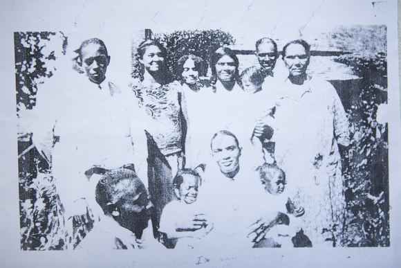 Deidra Tuggle's family in a family photo. 