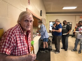 For 15 years Ric Morgan has helped serve a free community meal at Highland Heights United Methodist Church for an average of 75 guests. Once a month, he plans and prepares an original menu. (Cole Bradley)