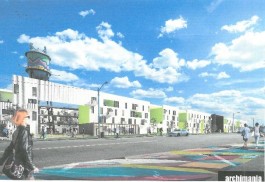 Broad Ave. mixed-use rendering