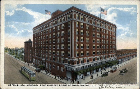 Postcard featuring the Chisca Hotel, circa 1920