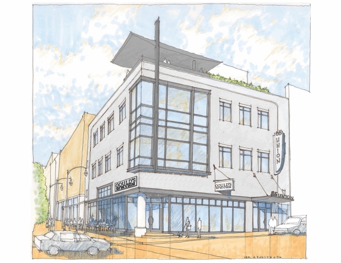 Rendering of the planned Gould's Salon and Spa downtown