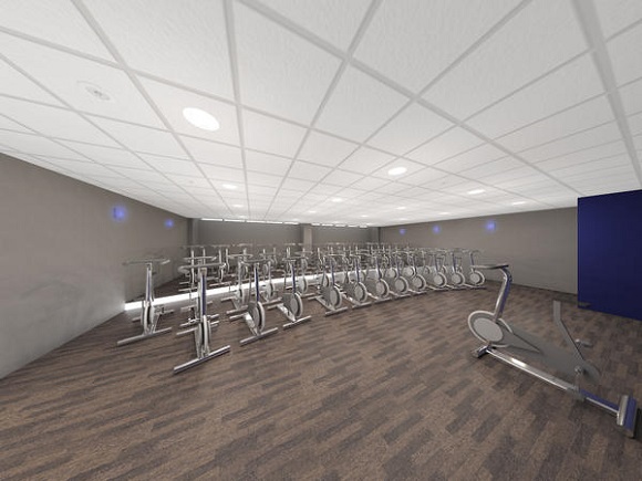 Rendering of the spin room at Germantown Athletic Club