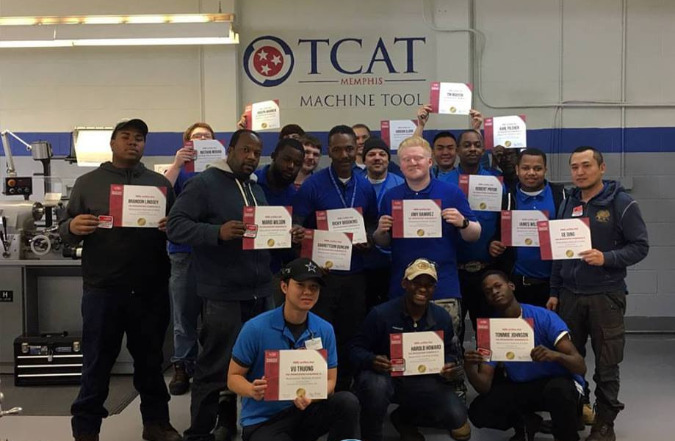 Earlier this year, students earned their National Institute for Metalworking Skills Level I Measurement, Materials & Safety certificates.