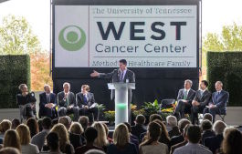 Erich Mounce, CEO for West Cancer Center, announces the Grand Opening of its new 123,000 square foot comprehensive cancer center, uniting world-class, multidisciplinary cancer care under one roof
