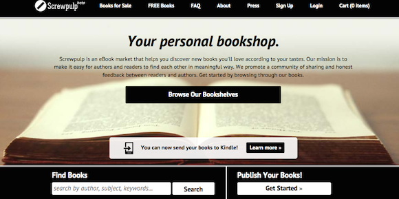 Screwpulp adjusts the prices of self-published books based on popularity