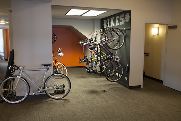 Bike storage at the Archer Malmo office