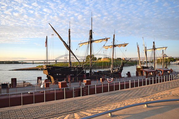 Exact replicas of two of Columbus's sailing ships--the Nina and the Pinta--will be docked at Beale Street Landing until Oct. 6th