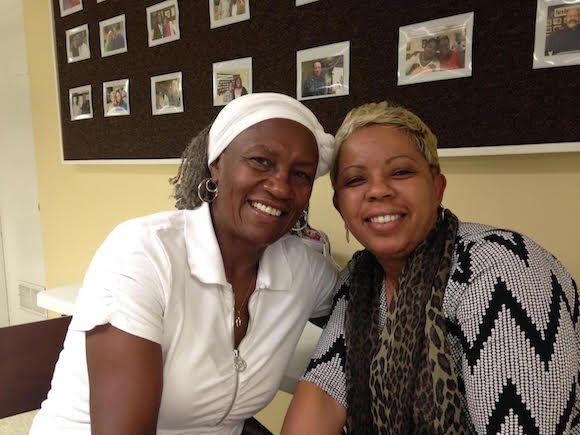 HopeWorks vollunteer Ruby Wray (left) served as Dara Collins' Faith Encourager as Collins completed the Personal and Career Development program