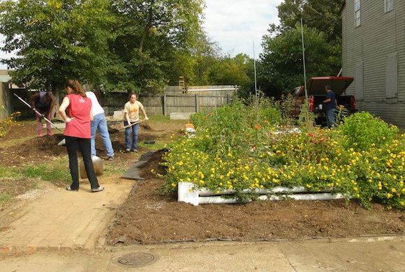 The students of Carnes Elementary School maintain a garden across the street from the school