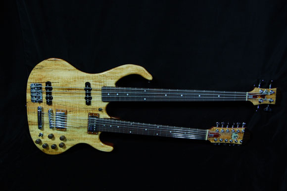 A Guitar Spa double-neck four-string bass and 12-string guitar combo