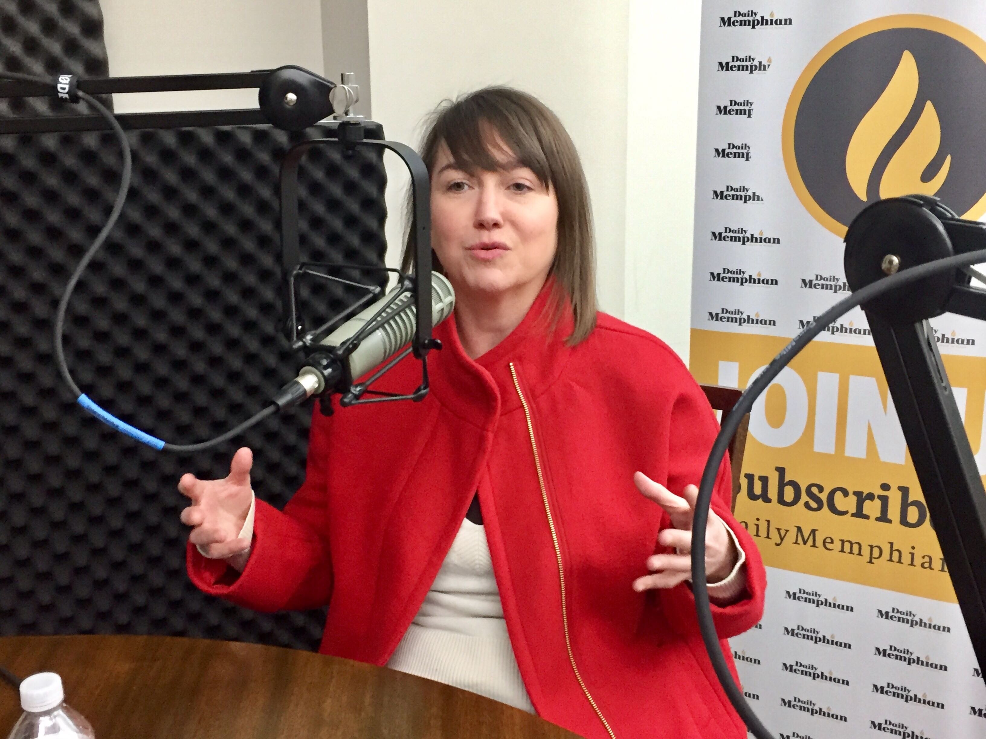 Anna Mullins with New Memphis discusses the upcoming TEDx Memphis event. It will be held on February 22 at the Concourse Theater. (Natalie Van Gundy)