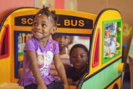 Children play at Pursuit of God Church while their parents attend class next door. The new program teaches about language and brain development for children zero to 30 months. (Agape) 