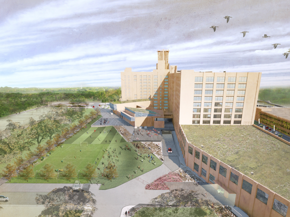An artist rendering shows the future plans for Crosstown Concourse.
