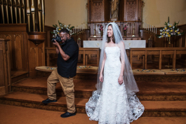 Quincy Foster, a LAUNCH graduate, captures moments while at work during a wedding.