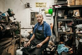 Alvin Hooper, owner of Nu-Life Shoe Repair, reflected on his life in the shoe repair business for the past 35 years.