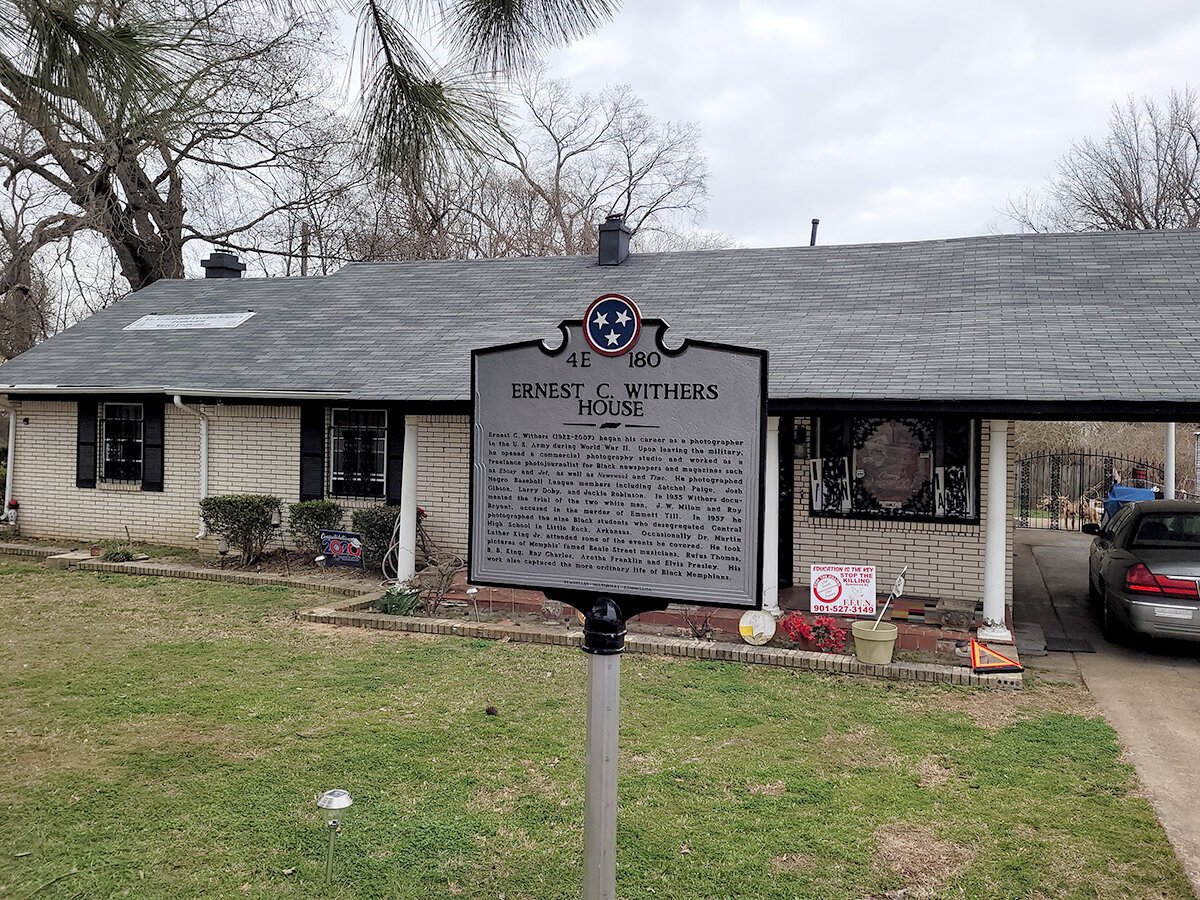 A historical marker gives information about Ernest C. Withers' family home, now a museum dedicated to his life and work. (submitted)