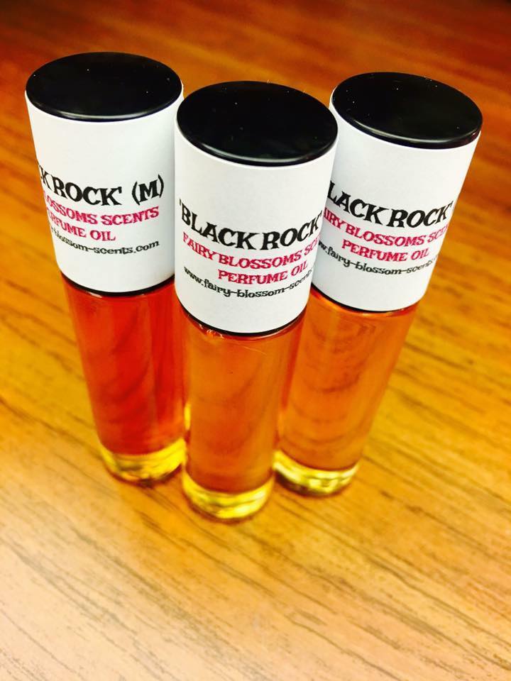 Black Rock male perfume blend is custom made in Danyale Woods' Memphis home.