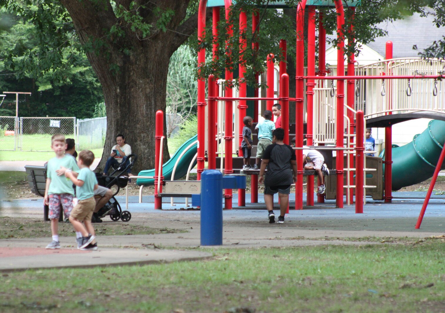 Children play at Gaisman Park, July 18 2021. (Meghan Aslin)
