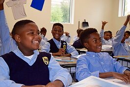 Students at Grizzlies Preparatory Charter School in 2017.