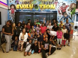 Youth pose for a picture at the Hero Empowerment Center. The center was formally an old arcade that Heal the Hood Foundation transformed into a teen center. (Heal the Hood Foundation of Memphis)