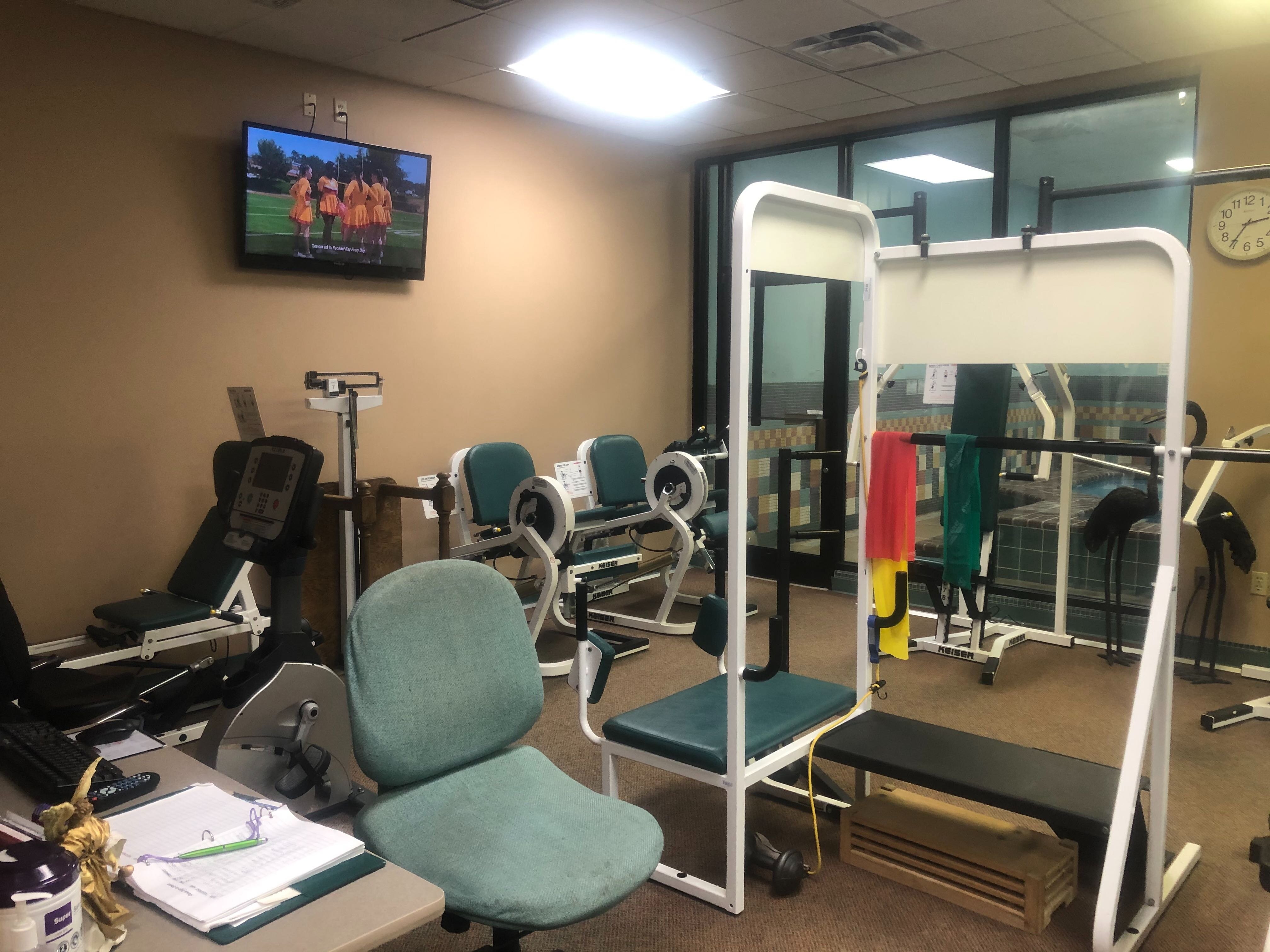 The current workout room at Kirby Pines retirement community is too small for the number of residents who want to stay active and the activities they want to try. They're expanding the workout facility, including the indoor pool. (A.J. Dugger) 