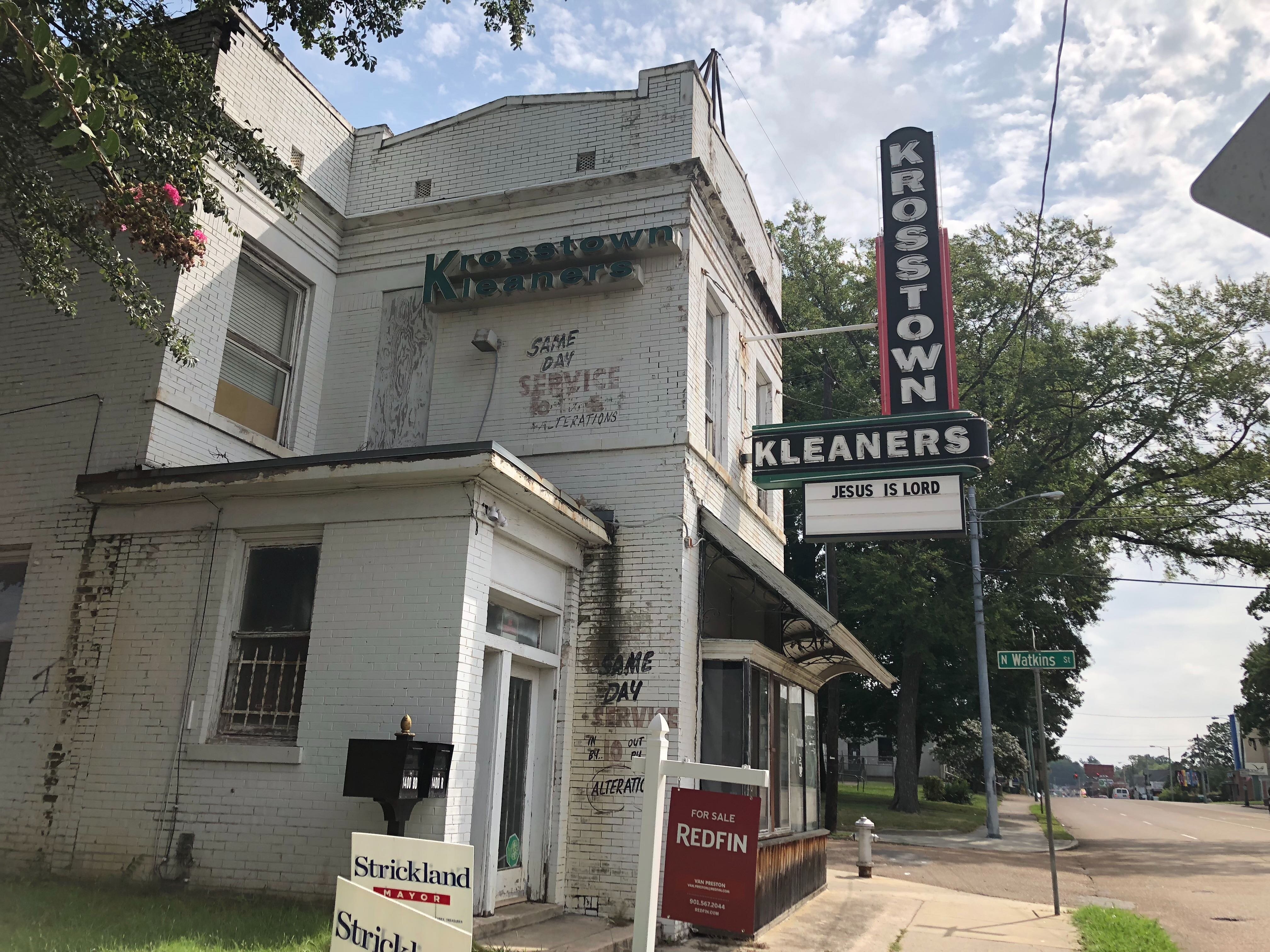 Krosstown Kleaners ended operations roughly five years ago, but its iconic signage still adorn the building's exterior at 1400 Madison Avenue. (AJ Dugger III)