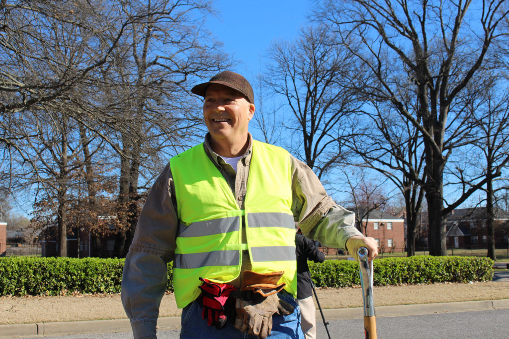 A volunteer at a 2018 planting day for Plant the Parkways. (Submitted)