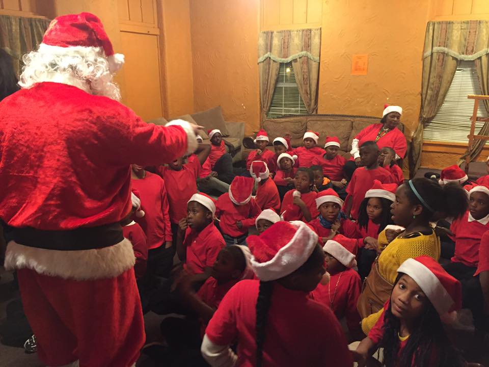 Santa visits Orange Mound Outreach Ministries in 2016 during the nonprofit's annual holiday party. 