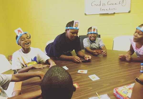 Children play a game at Apage's summer camp in Hickory Hill (Submitted).