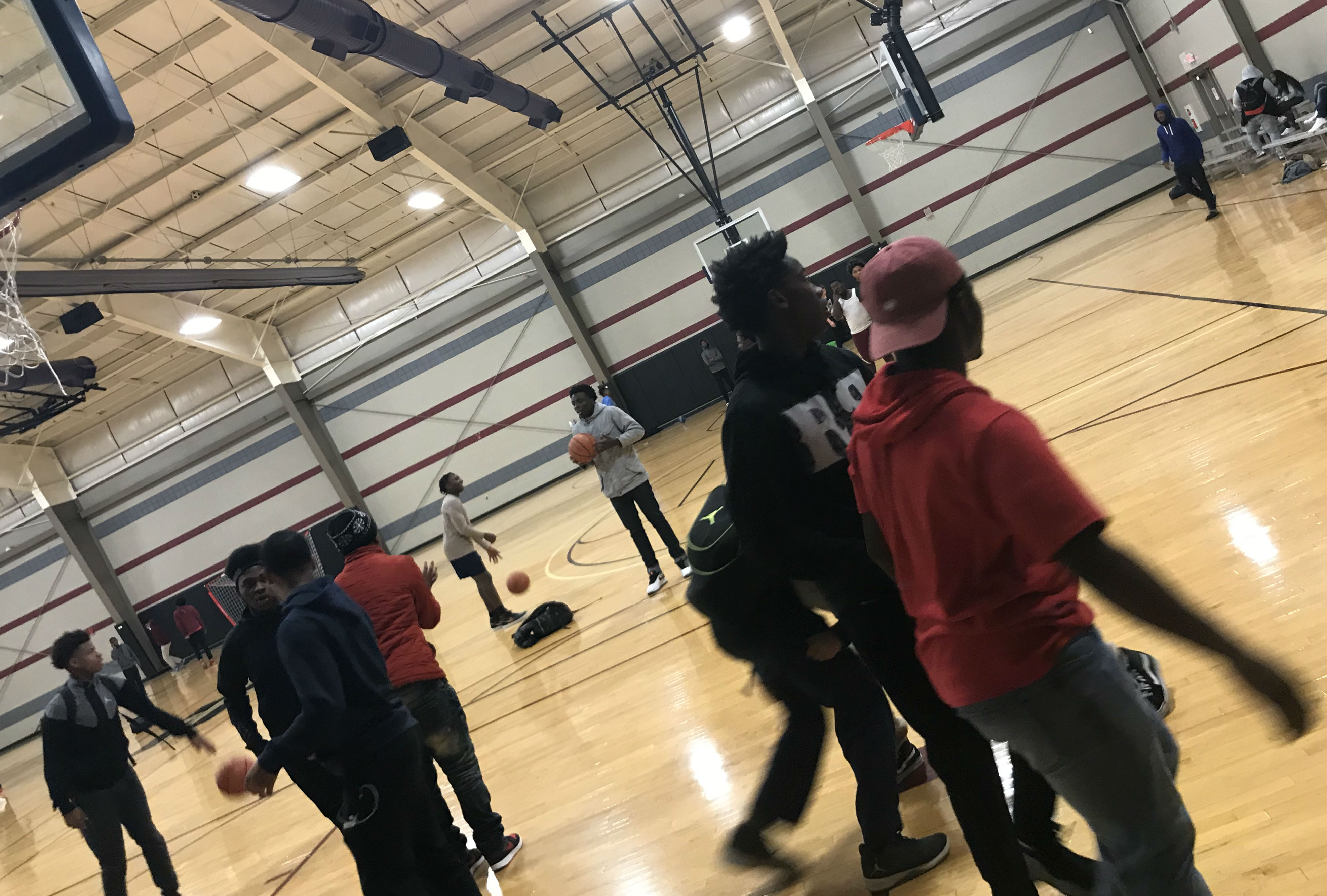Youth play basketball at the STREETS Ministries Graham Heights location. (Dawn Neuses)