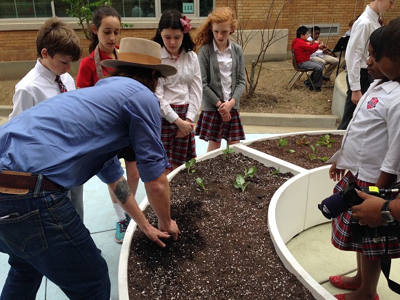 The Kitchen Community broke ground on its first local school garden this week
