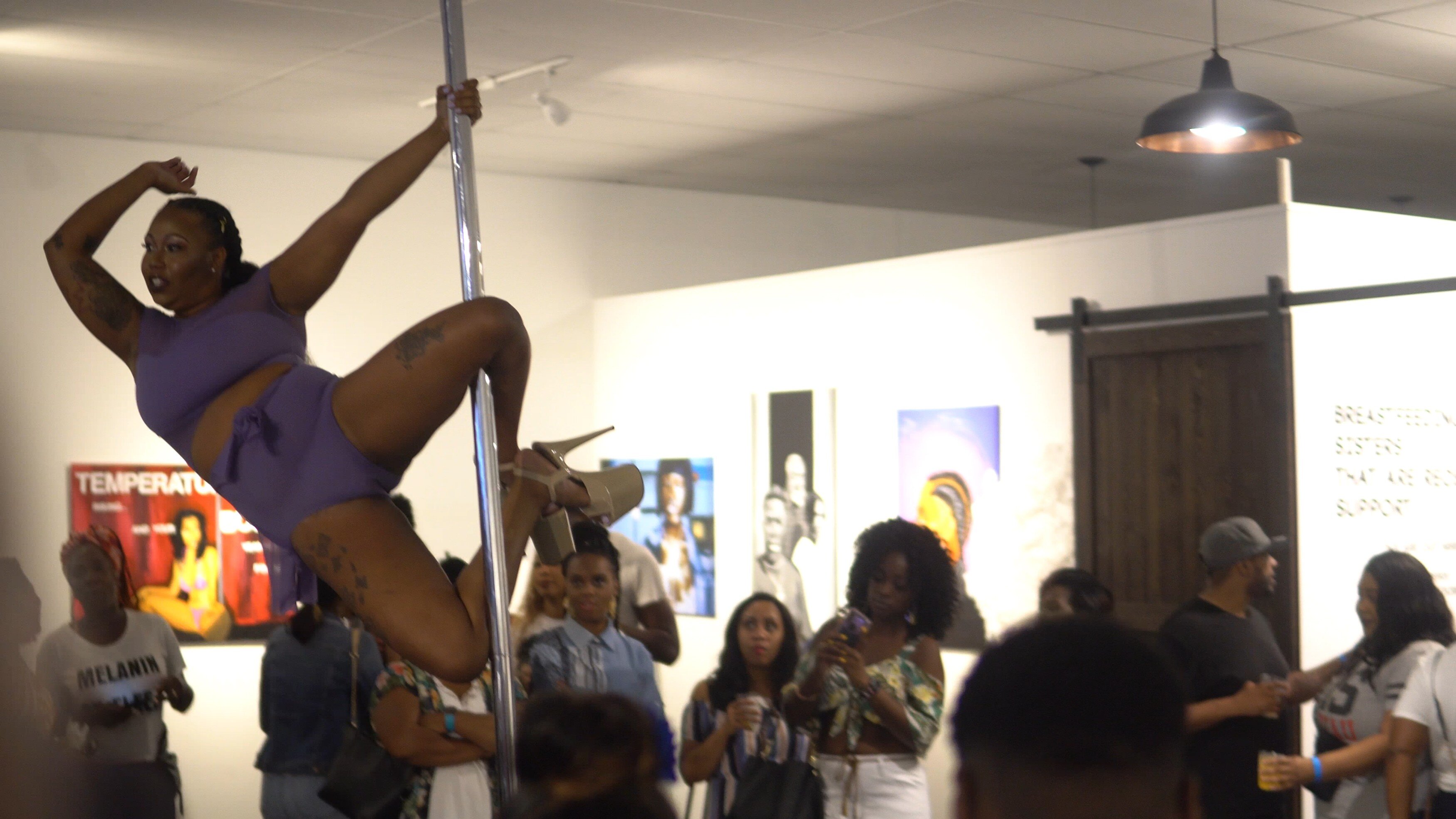 Last year's VISUALS & VIBES was held at The CMPLX in Orange Mound and featured traditional gallery art alongside art forms not typically found in a gallery show, like pole dancing. This year's event promises the same. (Christaian Williams)