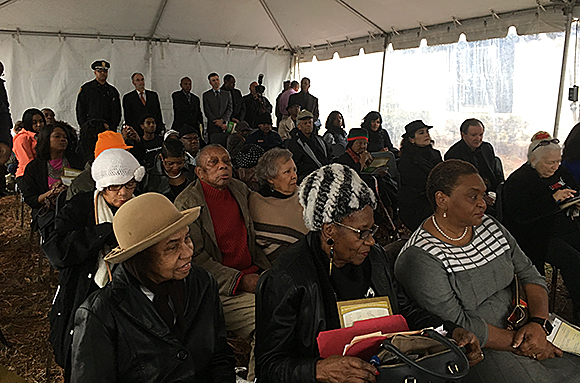 Local leaders, historians, friends and family gathered under a tent on the front lawn at the Withers home in southwest Memphis to reflect and celebrate Ernest C. Withers.