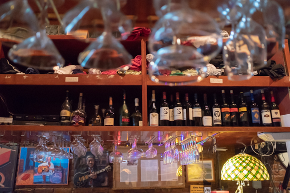 The bar at Westy's stores a combination of alcohol and merchandise. (Brandon Dahlberg)