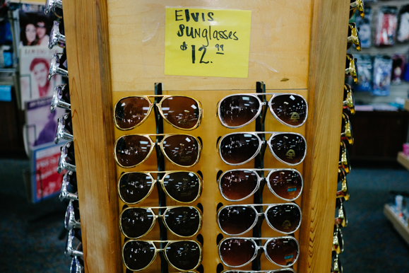 "Elvis sunglasses" for sale at Boulevard Souvenirs. (Brandon Dahlberg)