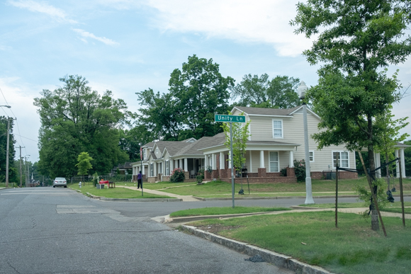 Unity Lane crosses through rows of quality affordable housing. (Brandon Dahlberg)
