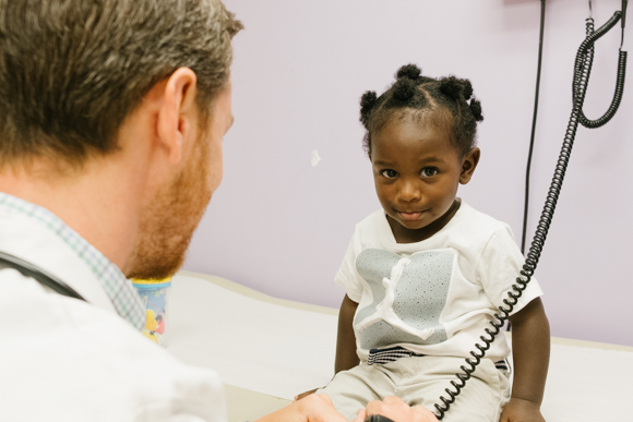 Amir Gooden is treated by Dr. Jason Yaun at LeBonheur Children's Hospital as part of the Family Resilience Initiative clinic. (Brandon Dahlberg)