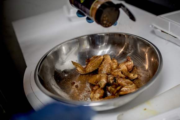 Smoky City Bar-B-Que's signature wings get dressed up with Cajun seasoning. 