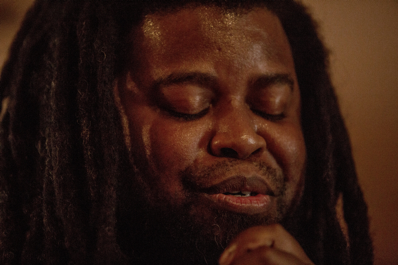 Tarvorus Darling sings a song during Sunday service at Pillar of Jerusalem church in Smokey City. 