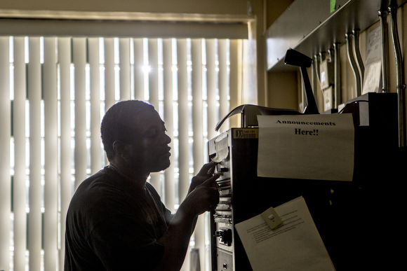 Morning announcements are made from the office at Booker T. Washington.  