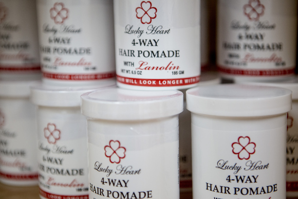 Lucky Heart Cosmetics' 4-Way Pomade are among the offerings at their new storefront.