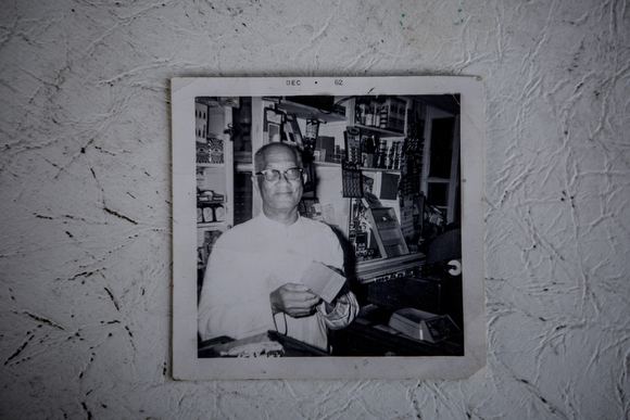 William Crawford, Deidra Tuggle's grandfather, in a family photo of him at the sundry store that he opened up in Orange Mound.