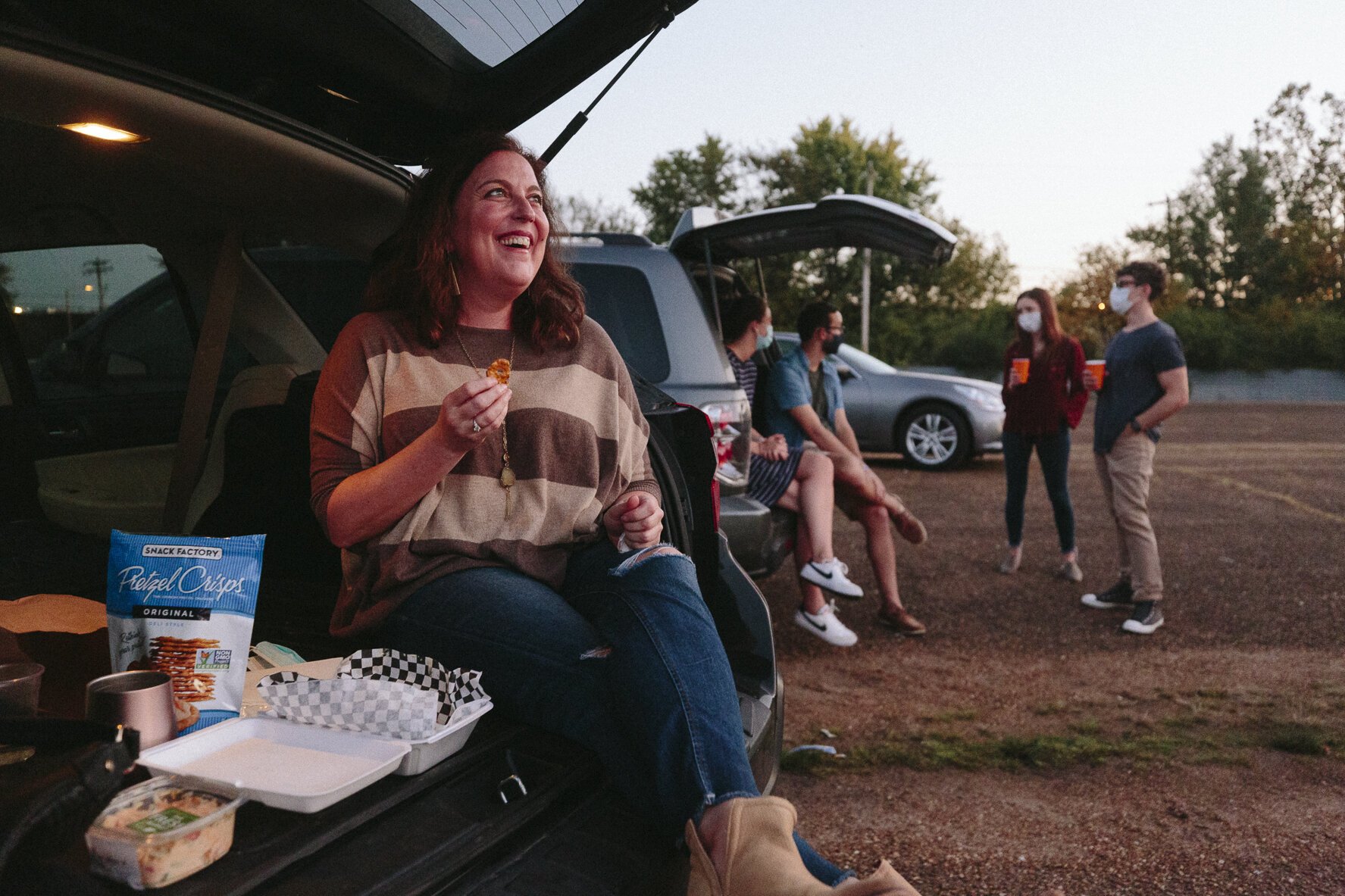 Laura Carpenter attends an Indie Memphis film screening at the Malco Summer Drive-In in October 2020. The theater has operated at its current location since 1966. (Ziggy Mack) 