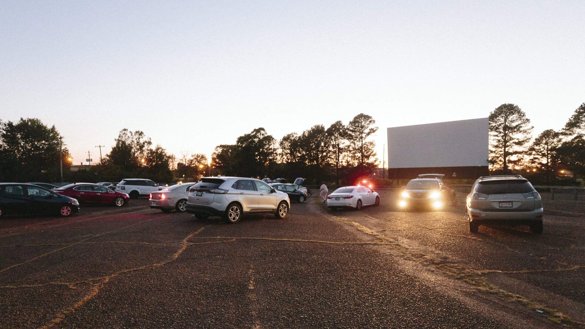 Cars gather at the Malco Summer Quartet Drive-In. (Ziggy Mack) 