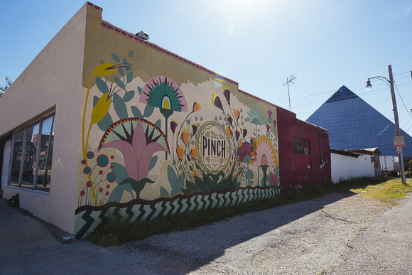 Mural near northern gateway of Pinch District. (Ziggy Mack)