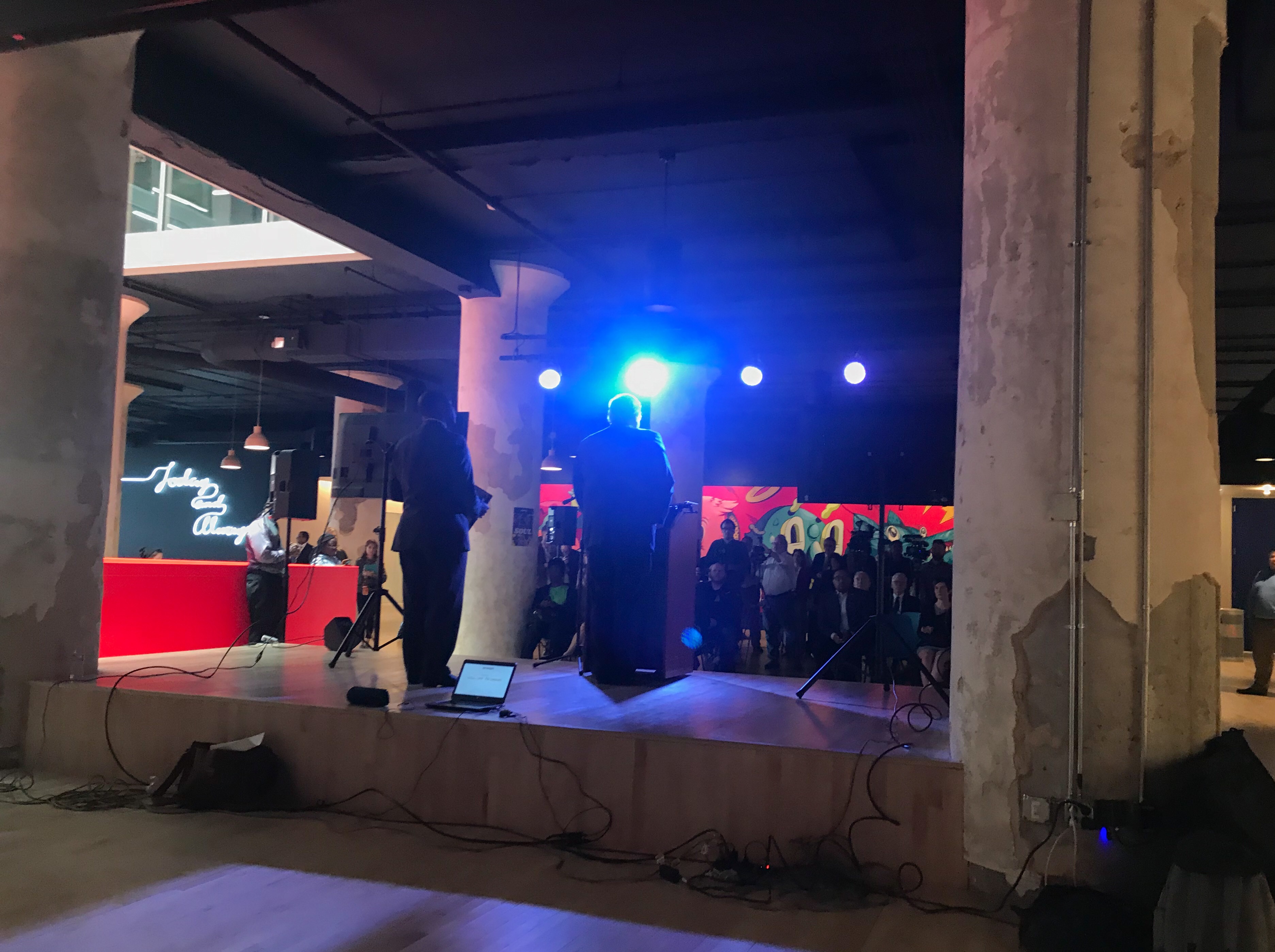  City of Memphis Mayor Jim Strickland addressed the crowd of media, sponsors and other stakeholders at the March 21 press conference help at Crosstown Concourse. (Cole Bradley)