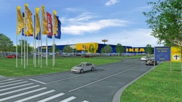 Architectural rendering of proposed Memphis IKEA
