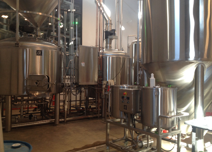 The production side of the brewery is already producing beer in anticipation of next month's opening.
