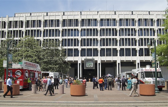 City Hall turned shopping mall for an afternoon